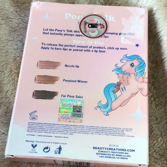 🌈 Cute My Little Pony Limited Pony Talk 3 Lip Plumping Set Nude Brown New - Picture 2 of 2